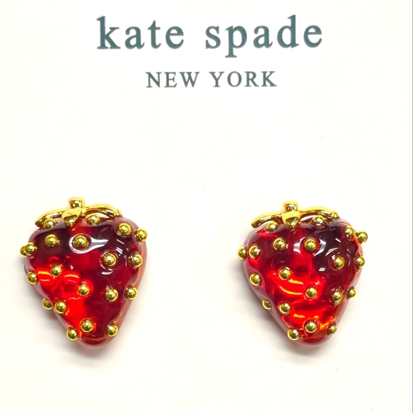 kate spade Jewelry - Kate Spade Strawberry Stud Earrings